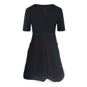 Morgan Le Fay Black Sequin Knee Length Dress